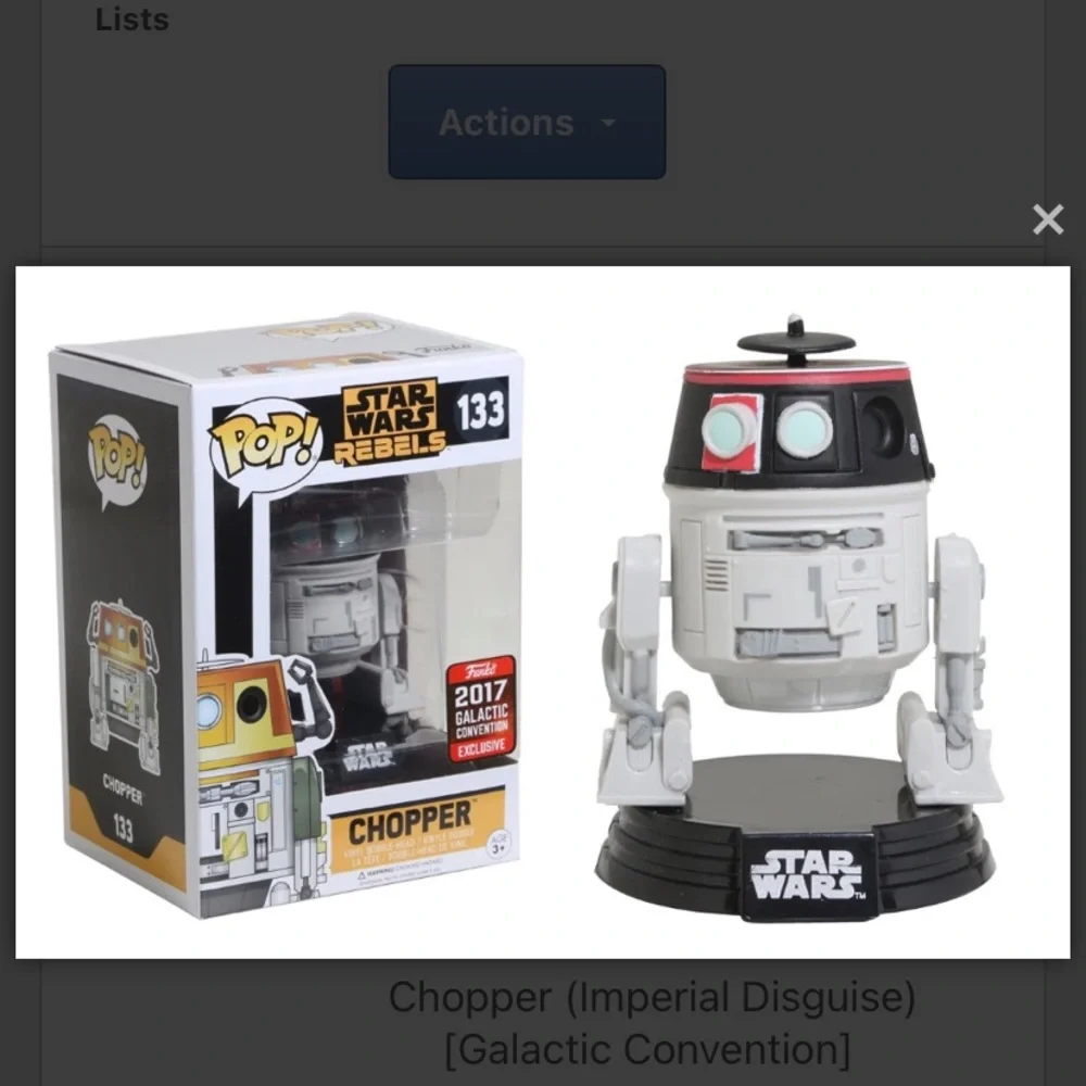 Funko Pop Chopper #133 Star Wars Rebels Exclusive Bobble Head - Picture 2 of 9